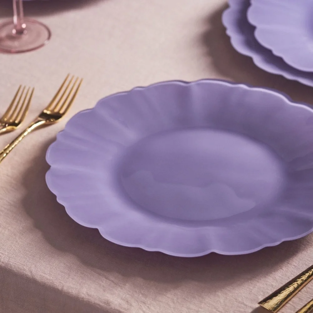 LAST SET💎Adley Kelly glass chargers / plates - Picture 8 of 11
